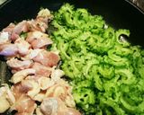 ゴーヤと、鶏肉のめんつゆチャンプル作り方1写真