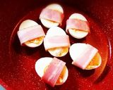 簡単！ゆでたまごのベーコンケチャップ焼き作り方4写真