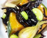 かぼちゃの煮物 ひじきと生姜のあんかけ作り方5写真
