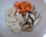厚揚げ、たけのこ、ごぼうと人参の煮物作り方1写真