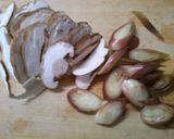 簡単 みょうが 絹さや 椎茸のお吸い物!作り方1写真