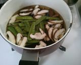 簡単 みょうが 絹さや 椎茸のお吸い物!作り方3写真