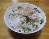 塩昆布とじゃこ入り豆ご飯作り方4写真