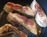 バーナーで炭火焼き風。ハマチのステーキ作り方5写真