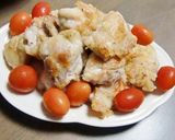 「白だし」で、鶏もも肉の炒め揚げ作り方4写真