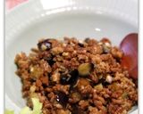 豚ひき肉となすの甘みそ炒め　レタス包み作り方5写真