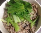 鍋用豚肉の水煮焼きとチンゲン菜作り方4写真