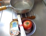 最小の熱量のトマトとさんま缶のそうめん作り方1写真