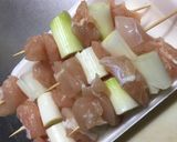 魚焼きグリルで・焼き鳥(ささみ&白ねぎ)作り方2写真