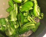万願寺とうがらしと豚ひき肉の炒め煮作り方3写真