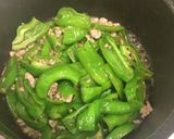 万願寺とうがらしと豚ひき肉の炒め煮作り方4写真
