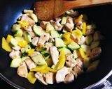 ササミと夏野菜のスイートチリマヨネーズ作り方5写真