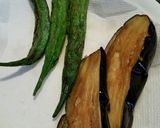 育ちすぎたオクラ素揚げ!インゲン豆も!作り方4写真
