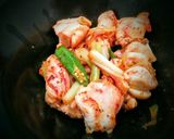 オクラ・長ネギ・茗荷で夏の和風鶏肉炒め作り方5写真