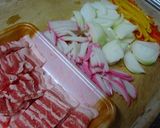 ホットプレートで和風焼きうどん!!作り方1写真