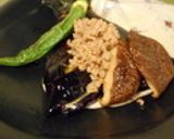簡単♪ 茄子・椎茸・オクラの肉みそ添え作り方6写真