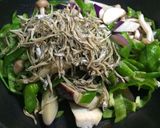季節野菜とジャコの昆布茶炒め作り方3写真