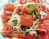 やみつきトマトで冷製パスタ作り方5写真