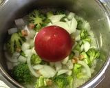 野菜たくさん+トマト丸ごとご飯作り方4写真