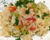 野菜たくさん+トマト丸ごとご飯作り方7写真