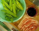 簡単♪絹さやと豚バラのスタミナ炒め♪作り方1写真