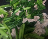 小松菜と豚肉の中華炒め作り方5写真