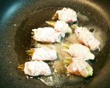 茗荷の豚肉巻きポン酢焼き作り方4写真