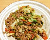 【食欲全開！】キャベツとひき肉のみそ炒め作り方7写真