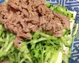 ツナとキューリのせ冷奴作り方3写真