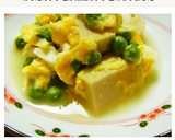 優しい♪えんどう豆と高野豆腐の卵とじ作り方8写真