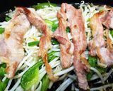 モヤシ、ピーマン、豚肉のサラダ作り方4写真