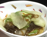 とうがん、もずくとオクラ酢の物作り方5写真