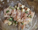 ☆簡単☆大葉とチーズの鶏の丸め焼き作り方4写真