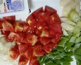 ねぎと豆腐のトマトチリソース煮作り方1写真