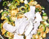 ゴーヤとセロリが美味しい豚キムチ炒め作り方8写真