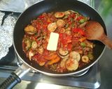 地産地消夏野菜！簡単家庭のトマトソース飯作り方11写真
