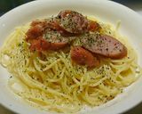 フライパン不使用　ソーセージのスパゲティ作り方4写真