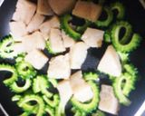 ゴーヤとこんにゃくでキムチ炒め作り方3写真