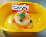 キャラ弁　簡単　ケーキ　誕生日　材料少し作り方3写真