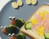 こどもと作るあじさいデコトースト♡作り方5写真