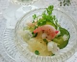 夏に✾イカと甘えびのカクテルサラダ作り方6写真