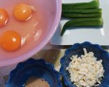 オクラとチーズ入り卵焼き作り方1写真