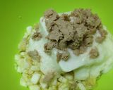 ズッキーニのわたと種でプチお好み焼き風作り方4写真