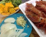 フィリピン料理＊エビのココナッツミルク煮作り方1写真