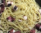 タコのペペロンチーノ風パスタ作り方5写真