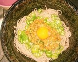 冷たい卵黄納豆オクラそば作り方4写真