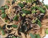 ビーツの葉としらすのパスタ♪作り方4写真