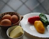 赤・黄・緑のチーズイン卵♪作り方1写真