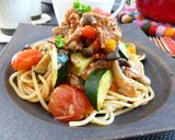 ストウブで鍋どん夏野菜のパスタ作り方9写真
