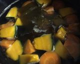 ほっこり♡かぼちゃと人参のお味噌汁作り方2写真